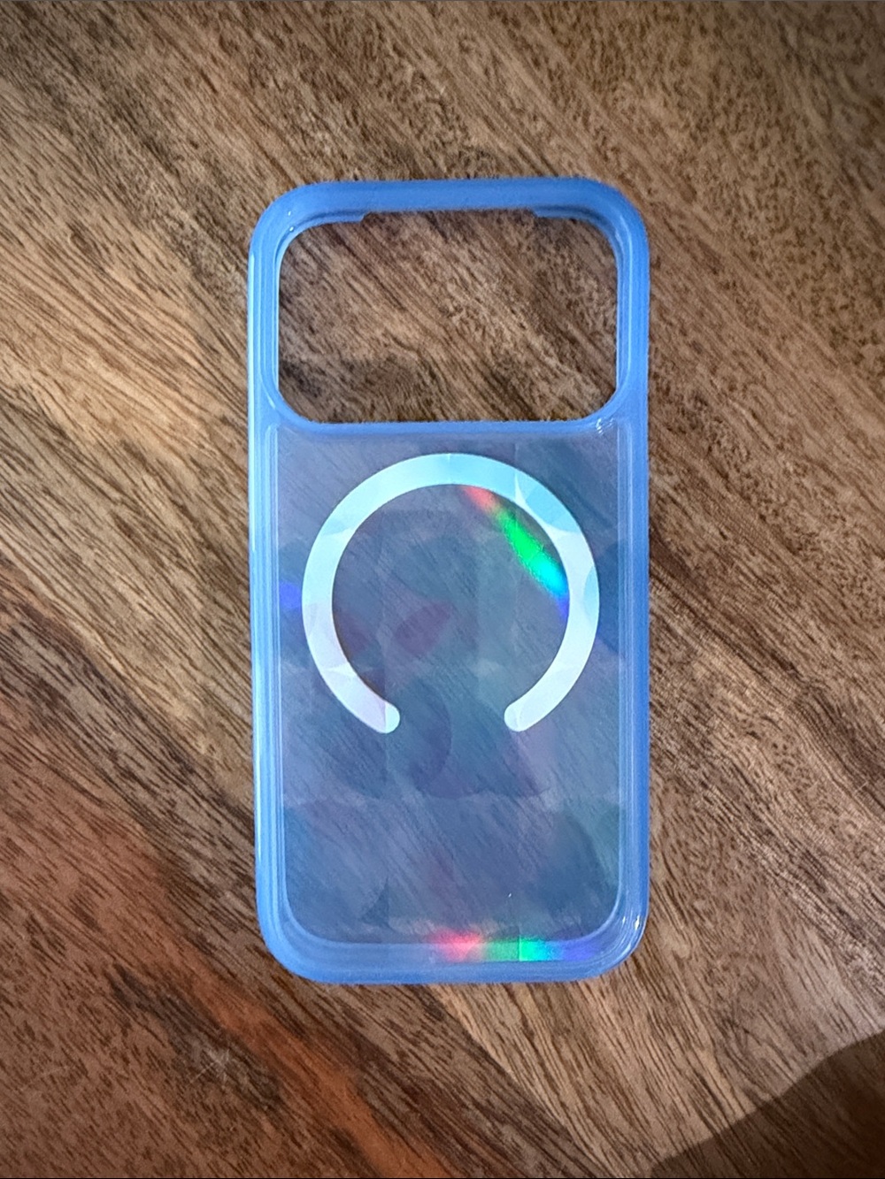 OtterBox Clear Case with Blue Bumper and MagSafe Ring for iPhone 17 Pro